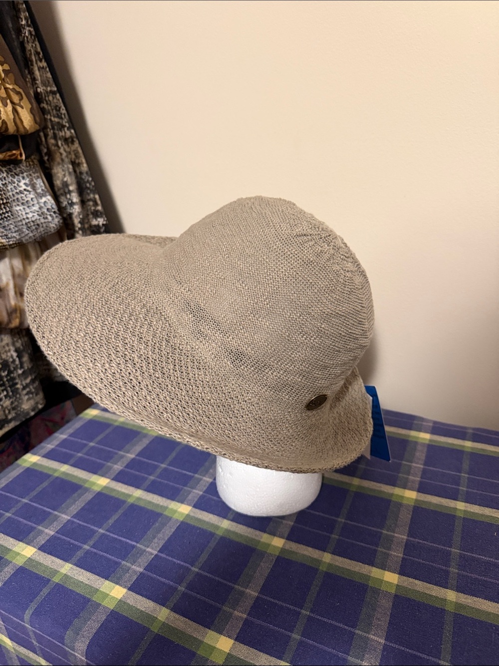 Shihreen packable Wide Brim Straw Sun Hat - UPF 50+  -NWT